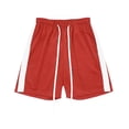 thumbnail image 3 of Ma Croix Men's Elastic Waist Stripe Track Shorts with Casual Drawstring, 3 of 5