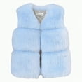 thumbnail image 4 of UAYOTSE Kids Girls Vest Winter Padded Open Front Sleeveless Outwear Toddler Thick Fuzzy Warm Fleece Jackets,Sizes 4-5 Years, 4 of 4