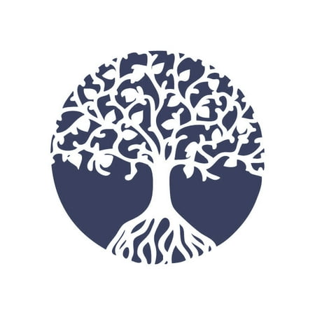 Tree Circle Vinyl Graphic - Medium - Dark Blue