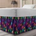 thumbnail image 1 of Modern Bed Skirt, Colorful Geometric Spiraling Circles Round Marine Digital Shells Creative Modern, Elastic Bedskirt Dust Ruffle Wrap Around for Bedding Decor, 4 Sizes, Multicolor, by Ambesonne, 1 of 2