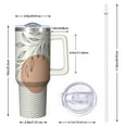 thumbnail image 3 of 40 oz Bohemia Tumbler with Handle Flip Straw Lid Travel 40oz Boho Tumblers Lids Straws Vacuum Insulated Leak Proof Stainless Steel Cup Mug Birthday Gifts, 3 of 5