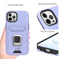 thumbnail image 4 of CoverON For Apple iPhone 13 Pro Max Case, KickStand Ring Credit Card slot Rugged Phone Cover Magnetic holder, Purple, 4 of 10