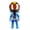 Blue, variant on Ruanlalo Transforming Motorcycle Rider Figurine Deformable Helmet Racing Driver Action Figure with Movable Joints Desktop Decoration Ornament