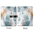 thumbnail image 2 of Leather Notebook with Pen Holder Writing Notepad Includes 100 Pages Lined Journal Watercolor Ink Splashes Pattern, 2 of 6