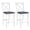 White and Gray, variant on Costway Rubber Wood X-Back Bar Stools Set of 2 with Upholstered Cushioned Seats & Footrests Dark Brown and Cream