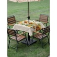 thumbnail image 5 of Square Outdoor Tablecloth with Umbrella Hole Sunflower Outside Table Cloth Waterproof Patio Table Cover Yellow Summer Floral Pastoral Rustic Zipper Tablecloths for Picnic Party Camping 54x54 Inch, 5 of 8