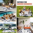 thumbnail image 4 of Modern Geometric Navy Blue Outdoor Rug for Patio/Deck/Porch, Non-Slip Large Area Rug 5 x 8 Ft, Abstract Minimalist Artwork Lines Indoor Outdoor Rugs Washable Area Rugs, Camping Rug Carpet Runner, 4 of 8