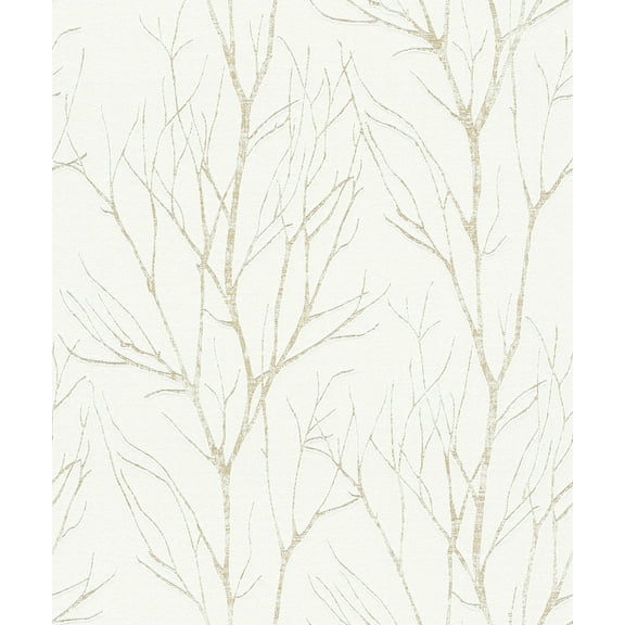 Advantage Diani Gold Metallic Tree Wallpaper