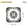 thumbnail image 2 of Uxcell 2Pack 12x12-pulgadas Mantel de encaje retro cuadrado doilies de ganchillo francés, negro, 2 of 7