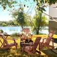 thumbnail image 5 of Irving Outdoor Patio Modern Acacia Wood Adirondack Chair, Dark Brown, 5 of 9