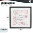 thumbnail image 4 of Stupell Industries Farmhouse Grow at Your Pace Florals Black Framed Print Under Glass, 13 x 13, by Carol Robinson, 4 of 8