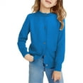 thumbnail image 3 of XXWXYD Toddler Girls Cardigan Sweater Knit Open Front Long Sleeve Casual Fall Winter Wear Cozy Outerwear Lightweight, 3 of 6