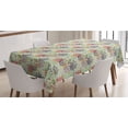 thumbnail image 1 of Colorful Tablecloth, Ornamental Round Dots with Multiple Colors Abstract Art Geometric Illustration, Rectangle Satin Table Cover Accent for Dining Room and Kitchen, 60" X 84", Multicolor, by Ambesonne, 1 of 2