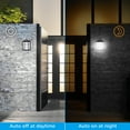 thumbnail image 7 of LEONLITE LED Wall Sconce Outdoor Dusk to Dawn, Outdoor Light Fixtures Wall Mount, 15W Porch Lights with Photocell Sensor, Modern Exterior Wall Lantern, 5000K Daylight, Wet Location, Black, Pack of 2, 7 of 7