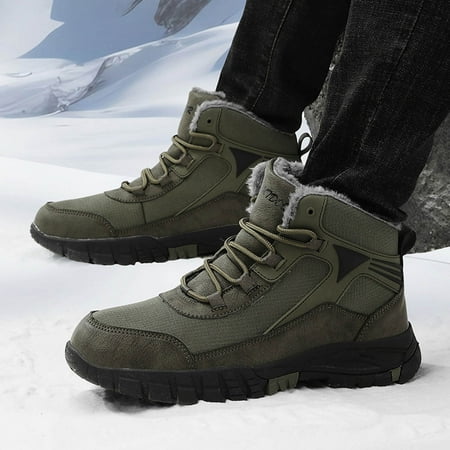 

Bnwani Winter Boots For Women Up to 40% off Flat Heel Shoes Lace-Up Warm Ankle-High Boots 39-46