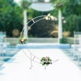 thumbnail image 6 of 7 ft Moon Metal Floral Display Frame, White Crescent Wedding Arch Stand, 6 of 19