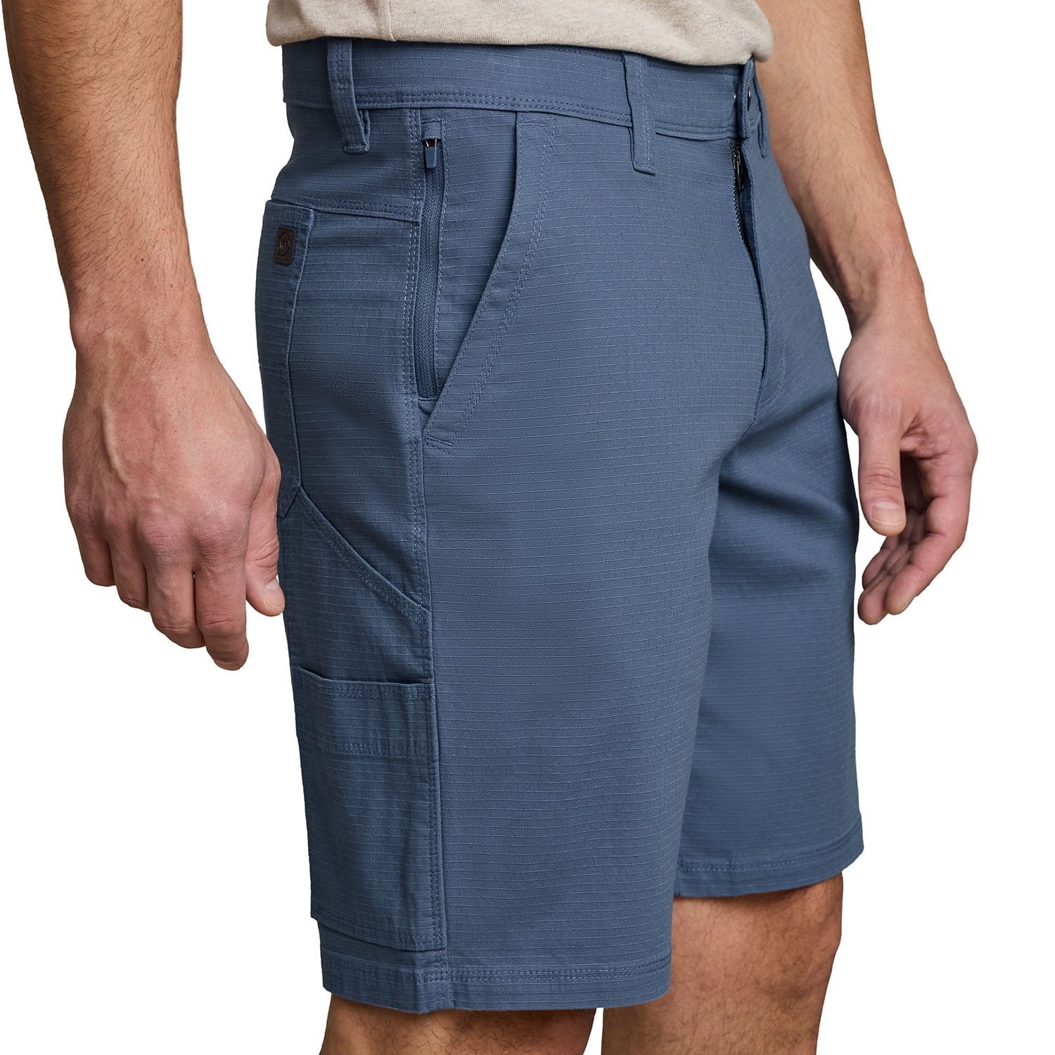 Weatherproof Men's Stretch Ripstop 6-Pocket Cotton Trail Utility Short (38W, Blue)