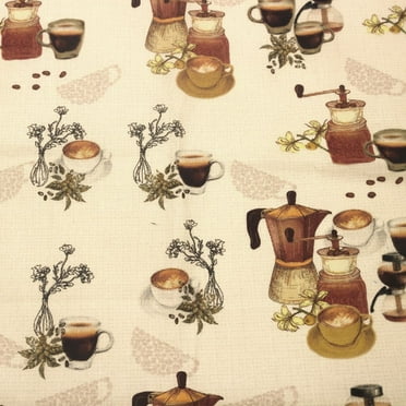 FREE SHIPPING!!! Fresh Pressed Design 100% Cotton Quilting Fabric for DIY Projects by the Yard (Orange, Tan, Brown, White)