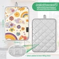 thumbnail image 6 of Yayeee Pot Holders Kitchen Heat Resistant with Pocket 7"x9.8" Cotton Oven Cooking Hot Pads, Beige Retro Rainbow, 6 of 7