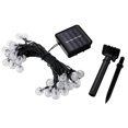 thumbnail image 3 of 21Ft 30 LED Solar Fairy String Lights, Outdoor Pathway Landscape Night Lights Garden Crystal Ball Decorative Wall Lights Waterproof for Home Garden, Patio, Yard, Home Decoration, 3 of 11