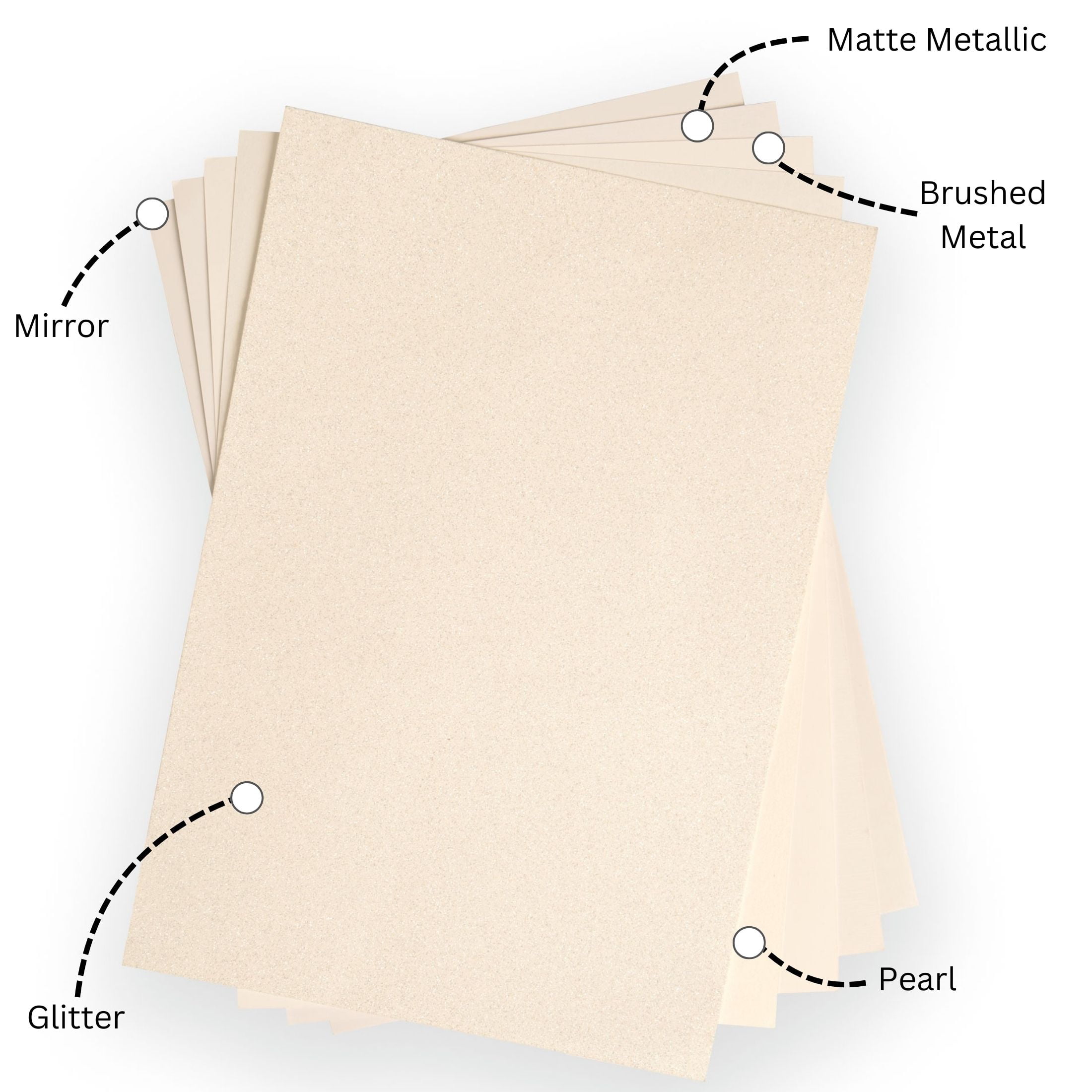Sizzix Surfacez Opulent Cardstock Pack 8x11.5in - Ivory, 50 Sheets