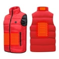 thumbnail image 6 of Lovskoo Women's and Men's Heated Jacket Vest Sleeveless Usb Intelligent Constant Temperature Heated Windproof Plus Size Coat with Winter 4 Heated Zones Coat Quilted Jacket Red, 6 of 8