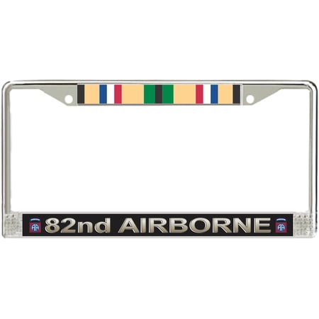 82nd Airborne Division Gulf War Veteran Service Ribbon License Plate Frame