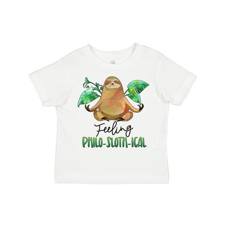 

Inktastic Feeling Philo-Sloth-ical Funny Sloth with Plants Boys or Girls Toddler T-Shirt