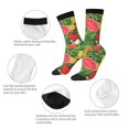 thumbnail image 3 of Haiem Fruits Vegetables And Berries Pattern Crew Socks – Soft & Durable Moisture-wicking Socks, Stay-Up Fit for Business, Work, and Casual Wear Size 5-11, 3 of 6