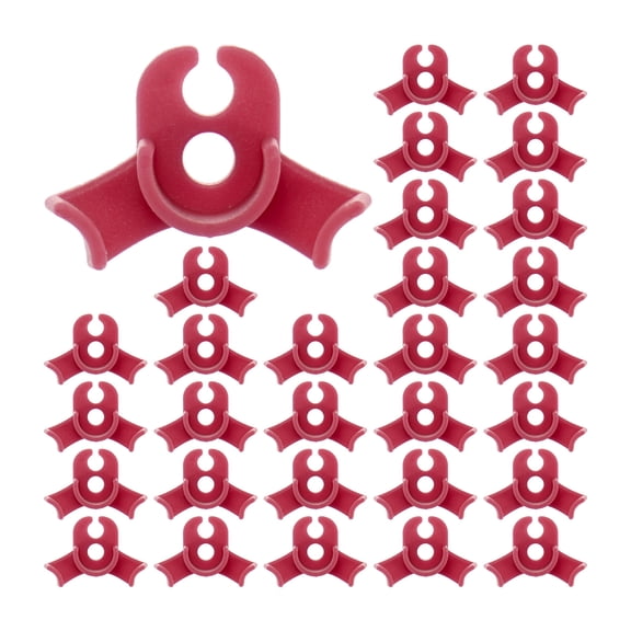 Uxcell 120-Pack Plant Bender, 1.4x1 Inch 90 Degree Adjustable Plant Training Clips for Plant Gardening [Red]