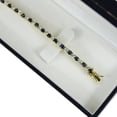 thumbnail image 4 of 925 Silver Blue Sapphire And CZ tennis Bracelet / 14k Gold plated Bezel Set Sapphire Tennis Bracelet, 4 of 4