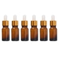 thumbnail image 1 of 6 botellas ámbar vacías rellenables de 10 ml con gotero y accesorios para mezclar aceites esenciales, perfumes y aromaterapia., 1 of 7