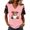 05# Pink, variant on Qwertyu Womens Halloween Shirts Plus Size Funny Ghost Print Short Sleeve V Neck Halloween T-Shirts Casual Loose Cute Halloween Tee Tops Orange M