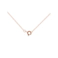 thumbnail image 2 of 18k Rose Gold Over Sterling Silver White Cubic Zirconia Open Heart Necklace 18 Inches, 2 of 4