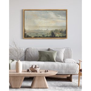 Drsoum 24" x 36" Vintage Landscape Framed Canvas Wall Art