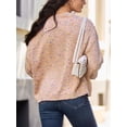 thumbnail image 2 of Cupshe Women's Knit Round Neckline Colorful Pom Pom Accents Dropped Long Sleeves Ribbed Trim Sweater, Size S-XL, 2 of 6