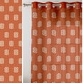 thumbnail image 2 of Vargottam Geometric Pattern Sheer Georgette Curtains for Windows & Small Doors Set of 2 Panels, 72" Long, Grommet Top, Printed Light Filtering Drapes for Living Room or Study, 2 of 9