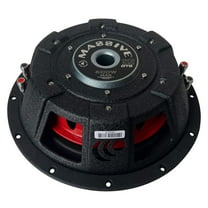 Massive Audio GTS12 12 in. 350W RMS - 600W MAX Dual 4 Ohm Shallow Mount Slim Car Subwoofer, Black