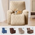 thumbnail image 5 of Rosnek Jacquard Recliner Slipcover with Pockets Stretch Couch Covers Chair Cover Furniture Protector, Ivory, 5 of 7