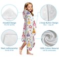 thumbnail image 7 of Colorful Princess Castle Pattern Hooded Bath Towel，60"x35" for Ages 3 To 12 Kids, Quick Dry Lightweight Soft Microfiber Hood Beach Towel Cover Up for Kids, 7 of 7