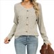 thumbnail image 1 of Suéteres Ligeros para Mujer 2025, Camiseta Henley de Larga, Blusa Informal de Cuello Redondo para Otoño. Colorante de Avena S, 1 of 10