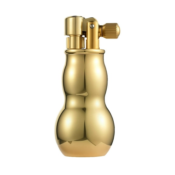 Swiss Vintage Mini Side-Slide Copper Kerosene Lighter,Refillable, Flip-Top, Grinding Wheel, Portable, Unique, Gift for Men, Thorens Gourd