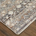 thumbnail image 3 of Feizy Caprio Transitional Damask, Gray/Ivory/Tan, 2'6" x 12' Runner Sheen Bohemian & Eclectic Distressed Floor Rug for Living room Bedroom, 3 of 9