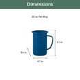 thumbnail image 4 of Cinsa 6 Piece 20 oz Enameled Steel Mug Set for Indoor/Outdoor - Royal Speckled Blue, 4 of 6