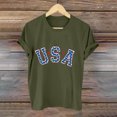 thumbnail image 2 of GERsome 4th of July T-Shirt American Flag Shirts for Women Short Sleeve Crewneck USA Print Patriotic Tops Stars and Stripes Tees S-2XL, 2 of 4
