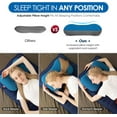 thumbnail image 4 of Camping Pillow with Removable Cover Ultralight Inflatable Pillow for Neck Lumber Support Upgrade Backing Pillow Washable Travel Air Pillows for Camping Hiking Backing (Bla, 4 of 7