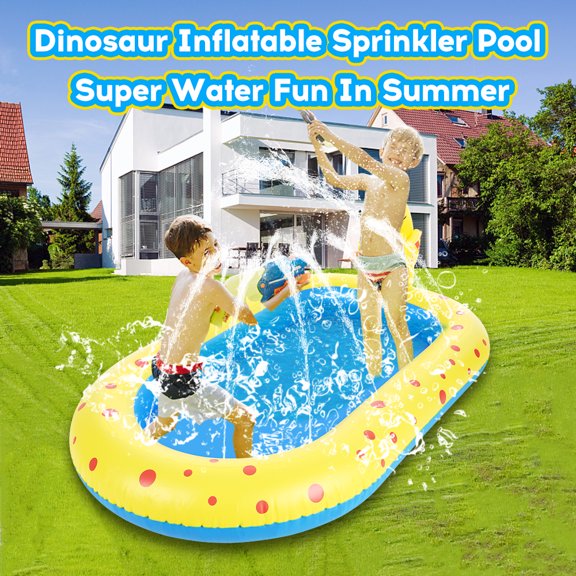 Dolphin Sprinkler Inflatable Pool for Outdoor 3 in 1 Baby Pool Swimming Pool Backyard Water Play Splash Pad for Garden Backyard Party