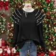thumbnail image 6 of cocolona Womens Sweatshirt Ruffle long Sleeve Crew Neck Shirts Fall Fashion Pullover Tops Dressy Casual Blouses Christmas Gifts, 6 of 6