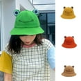 thumbnail image 1 of SPRING PARK Cute Frog Bucket Sun Hat Funny Summer Packable Fisherman Cotton Hat Unisex for Girls Kids, 1 of 7