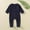 Navy, variant on SERTG Kids Solid Color Bodysuit Round Neck Long Sleeve Casual Daily Wear Onesie Outfit for Infants 3-18 Months(Black,3 Months)